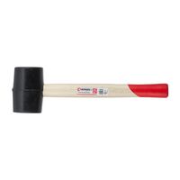 Киянка резиновая 450г. 65мм, черная резина, деревянная ручка (HT-0237 Intertool)