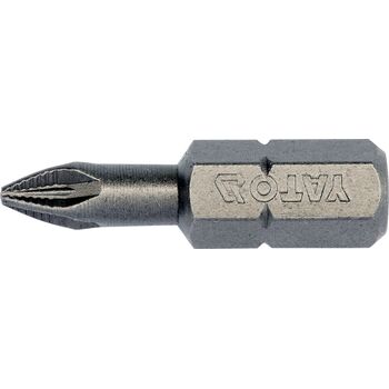 Насадка викруткова "Pozidriv" РZ1 x 25 мм. HEX 1/4". 10 Уп/Шт., YT-04702 YATO