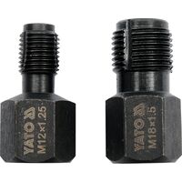 Метчики для ремонта резьбы лямбда-зонда, M12x1,25 и M18x1,5 с 6-гран. приводом, 2 шт., YT-1756 YATO