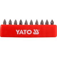 Набор бит крестовых PН1 1/4" 25мм 10шт, YT-0474 YATO