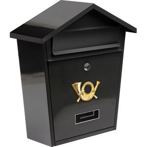 Ящик поштовий чорний, 380х320х105 мм (78580 Vorel)