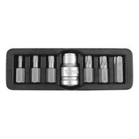 Набор насадок отверточных "TORX-T", L = 30 мм. адаптер 1/2 ". 7 шт., YT-0416 YATO