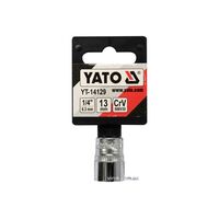 Головка торцевая 6-гранная квадрат 1/4 ", М13, CrV, YT-14129 YATO