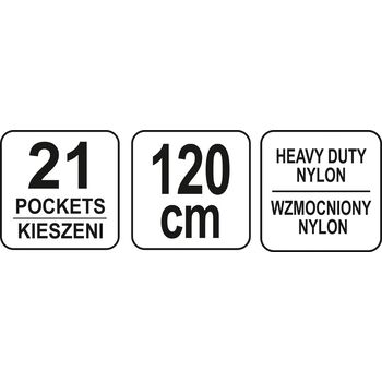 Пояс с 21 карманами для гвоздей и инструментов, YT-7400 YATO
