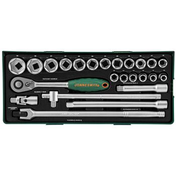 Набор торцевых головок 1/2"DR 10-32 мм, 24 предмета, S04H4524SP JONNESWAY