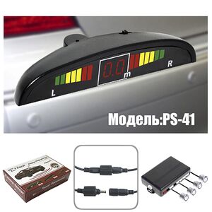 Парктроник TIGER PS-41/LED/4 датчика D=18mm/коннектор/silver/silver