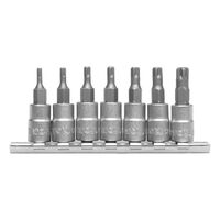 Головки торцевые с насадками "TORX" TS10-TS40, квадрат 1/4 ", L = 35 мм. Набор 7 шт., YT-0461 YATO