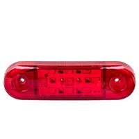 Повторитель габарита палец широкий 9 LED 12/24V красный 25*88*14мм TH-92-red
