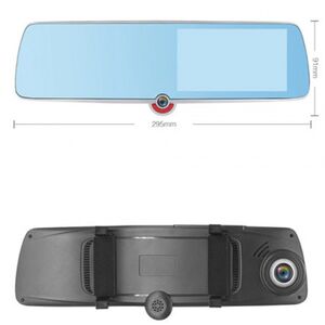 Автомобильный видеорегистратор-зеркало 1030, LCD 5, TOUCH SCREEN, ULTRA SLIM, 3 камеры,1080P Full H 