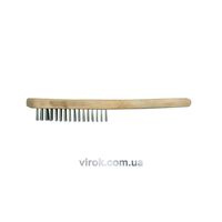 Щетка ручная из стальной проволоки, 5 рядов, 06950 VOREL