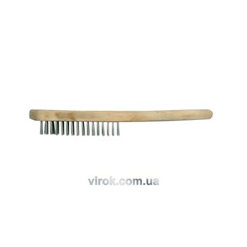 Щетка ручная из стальной проволоки, 5 рядов, 06950 VOREL