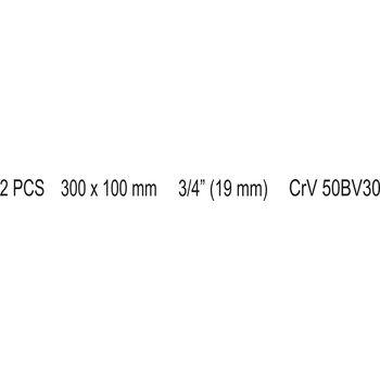 Вороток L - подібний CrV, квадрат 3/4", L= 300х100 мм, YT-13465 YATO