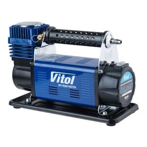 Компрессор "ViTOL" К-71 "OFF ROAD MASTER" 150psi/50Amp/160л/шланг 7,5м с дефлятором/клеммы (К-71)