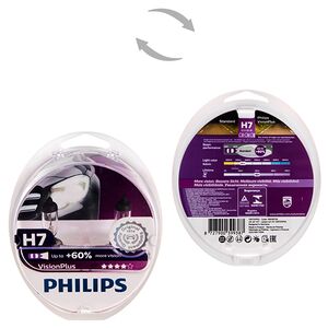 Автолампа Philips Vision Plus H7 + 60% 12V 55W PX26d 2 шт. 12972VPS2 12972VPS2