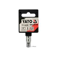 Головка торцевая 6-гранная квадрат 1/4 ", М6, CrV, YT-14123 YATO
