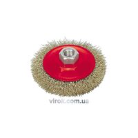 Щітка - крацовка плоска з гайкою М14, Ø-100мм, 06972 VOREL