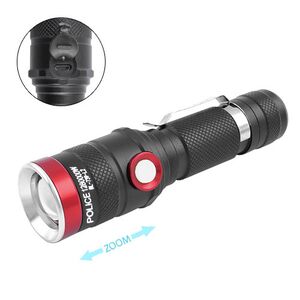 Ліхтар Police 739-L2, ЗУ micro USB, 1х18650, zoom, затискач, Box
