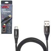 Кабель VOIN CC-4201M BK, USB - Micro USB 3А, 1m, black (быстрая зарядка/передача данных) (CC-4201M 