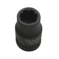 Насадка 1/2" 14mm 7-угольная к тормозным суппортам, QS70014 QUATROS
