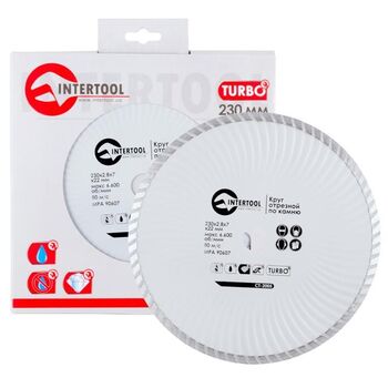 Диск відрізний Turbo алмазний 230мм, 16-18%, CT-2005 INTERTOOL