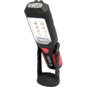 Фонарь LED на батарейки 3Х АА, 8 + 1 диод, крюк + магнит, 3 режима света, YT-08513 YATO