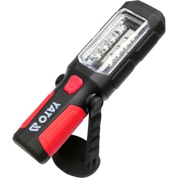 Фонарь LED на батарейки 3Х АА, 8 + 1 диод, крюк + магнит, 3 режима света, YT-08513 YATO