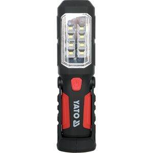 Фонарь LED на батарейки 3Х АА, 8 + 1 диод, крюк + магнит, 3 режима света, YT-08513 YATO