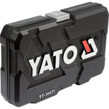 Набор головок торцевых квадрат 1/4 ", М4-13 с инструментами. 38 шт., YT-14471 YATO