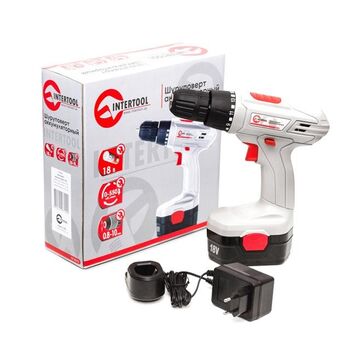 Шуруповерт аккумуляторный 18В, 1 аккумулятор, 1.2Ач, 0-10 (DT-0312 Intertool)