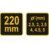 Дирокол ручний Ø= 2.5, 3, 3.5, 4, 4.5, 5 мм, l=220 мм, 43600 VOREL