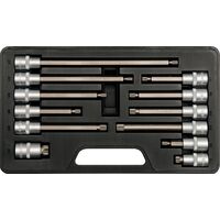Набор головок торцевых с насадками Spline квадрат 1/2 ", M6-17. 12 шт., YT-7753 YATO