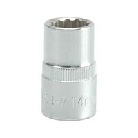 Головка торцевая 12-гранная квадрат 1/2 ", М = 14 мм, L = 38 мм, YT-1276 YATO