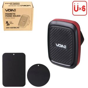 Держатель мобильного телефона VOIN UHV-4007BK/RD магнитный, без кронштейна (UHV-4007BK/RD)