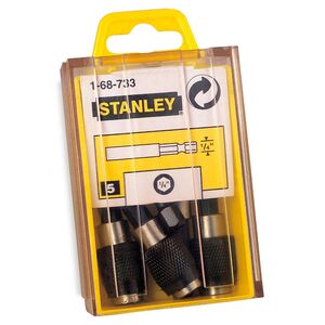 Бітотримач 60 мм магнітний з фіксатором 5 шт. (Блістер) STANLEY 1-68-733