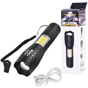 Фонарь диодный Police BL-1831-T6+COB, ЗУ micro USB, встроенный аккумулятор, zoom, ремешок (BL-1831-