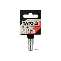 Головка торцевая 6-гранная квадрат 1/4 ", М7, CrV, YT-14124 YATO