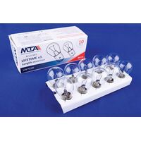 Лампа автомобільна 12V 21W Ba15s P21W (покажчики повороту (перед, зад), стоп-сигнали, габарити, ліхтарі заднього ходу, задні протитуманні ліхтарі) (10 шт.) MTA 82122 MC1