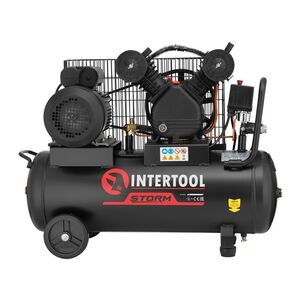 Компресор 50 л, 3 кВт, 220 В, 10 атм, 500 л / хв, 2 циліндра, PT-0016 INTERTOOL