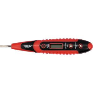 Индикатор напряжения 12-250 V контрольный LCD цифровой, YT-28630 YATO