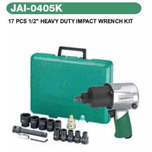 Гайковерт пневматичний 1/2"DR 7000 об / хв 680 Нм і аксесуари до нього, 17 предметів, JAI-0405K JONNESWAY