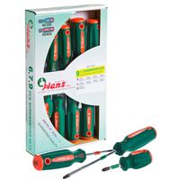 Набір викруток шліц і хрест 9 предметів (картон. Упак) (06400-9MG Hans Tool HANS tools)