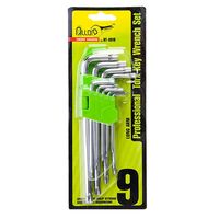 Набір ключів вигнутих TORX подовжених. 9 пр. T10 -T50. ALLOID)