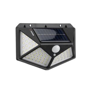 Светильник аккумуляторный настенный 100SMD, уличный, солнечная панель, датчик движения, INTERTOOL LB-0113