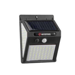 Светильник аккумуляторный настенный 144SMD, уличный, солнечная панель, датчик движения, INTERTOOL LB-0114