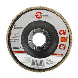Диск шлифовальный лепестковый 115 * 22мм зерно K120 (BT-0112 Intertool)
