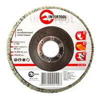 Диск шлифовальный лепестковый 125 * 22мм зерно K100 (BT-0210 Intertool)