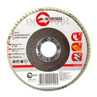 Диск шлифовальный лепестковый 125 * 22мм зерно K120 (BT-0212 Intertool)