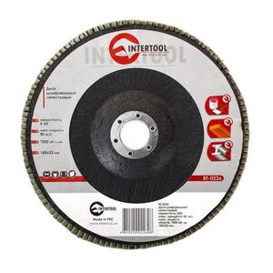 Диск шлифовальный лепестковый 180 * 22мм зерно K60 (BT-0226 Intertool)