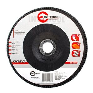 Диск шлифовальный лепестковый 180 * 22мм зерно K80 (BT-0228 Intertool)