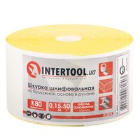 Шлифовальная шкурка на бумажной основе К80, 20cм*50м. (BT-0818 Intertool)